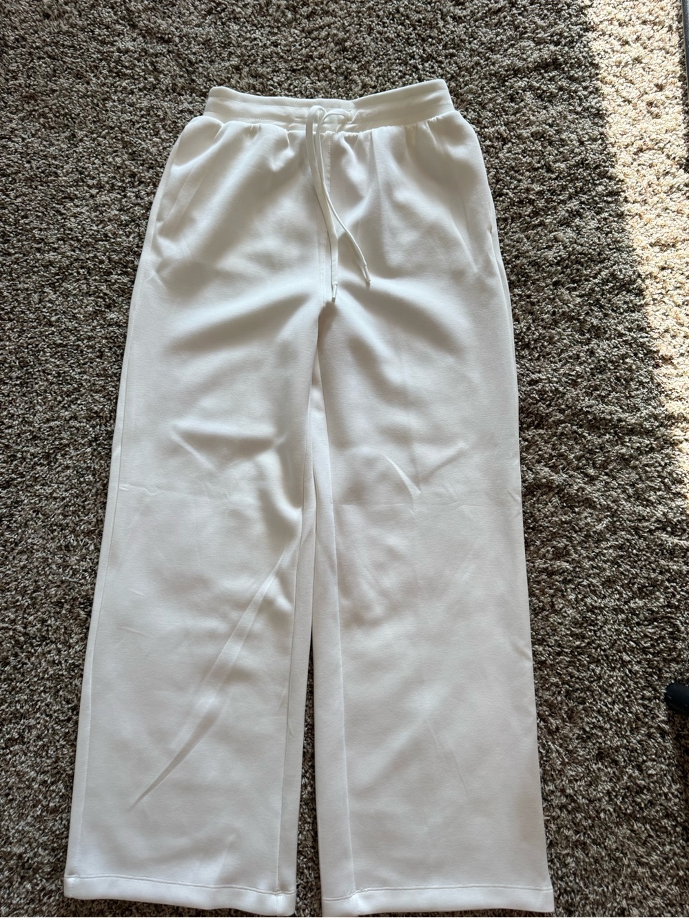 all in motion White Wide-Leg Drawstring Lounge Pants